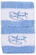Bild von Schmale Schweißbänder 5cm in Weiss-Hellblau von 2stoned