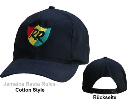 Bild von Basecap Logo RASTA RULES in Schwarz von 2stoned