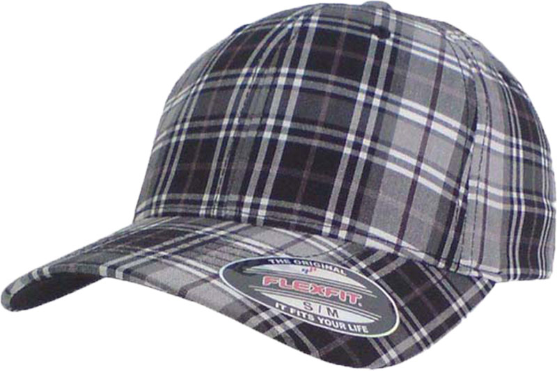 Bild von Original Flexfit Cap Basecap Checker in Schwarz-Weiss-Purple, Limited Edition