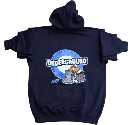 Bild von Kapuzen Sweatshirt Hood UNDERGROUND in Navy Blau von 2stoned