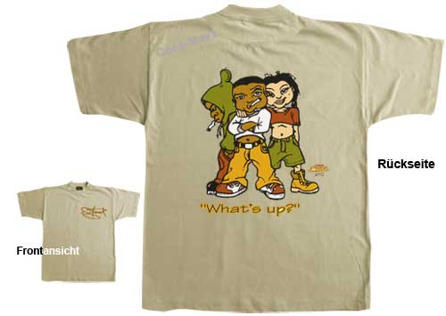 Bild von T-Shirt WHAT´S UP in Beige von 2stoned