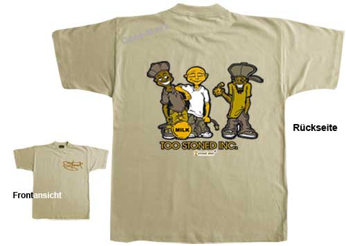 Bild von T-Shirt 2-STONED INC. in Beige von 2stoned