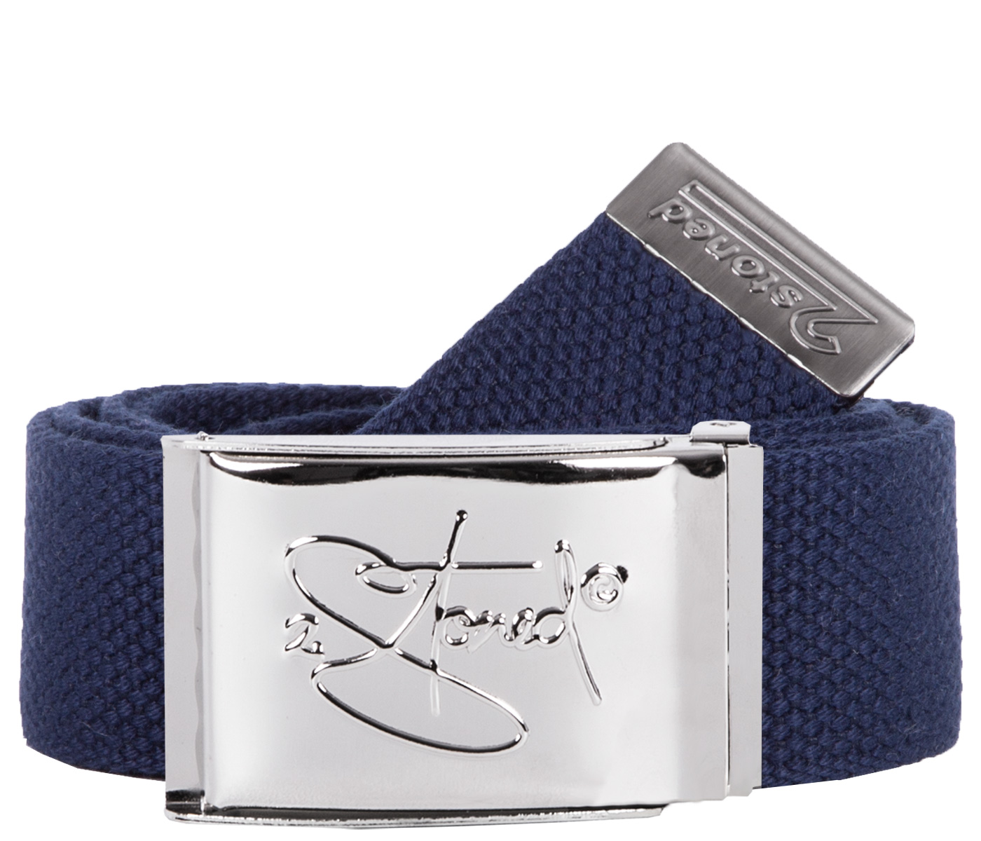 2-Stoned Markenshop. Breiter Guertel Belt Navy Einfarbig