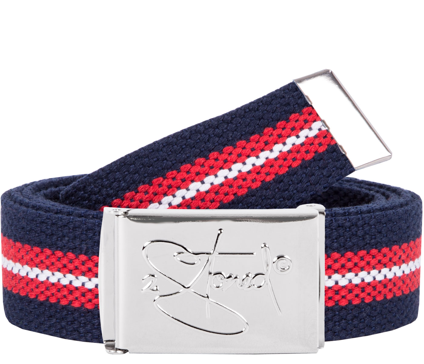 Belt Navy Dreifarbig Markenshop. Blau-Rot-Weiss 2-Stoned Guertel