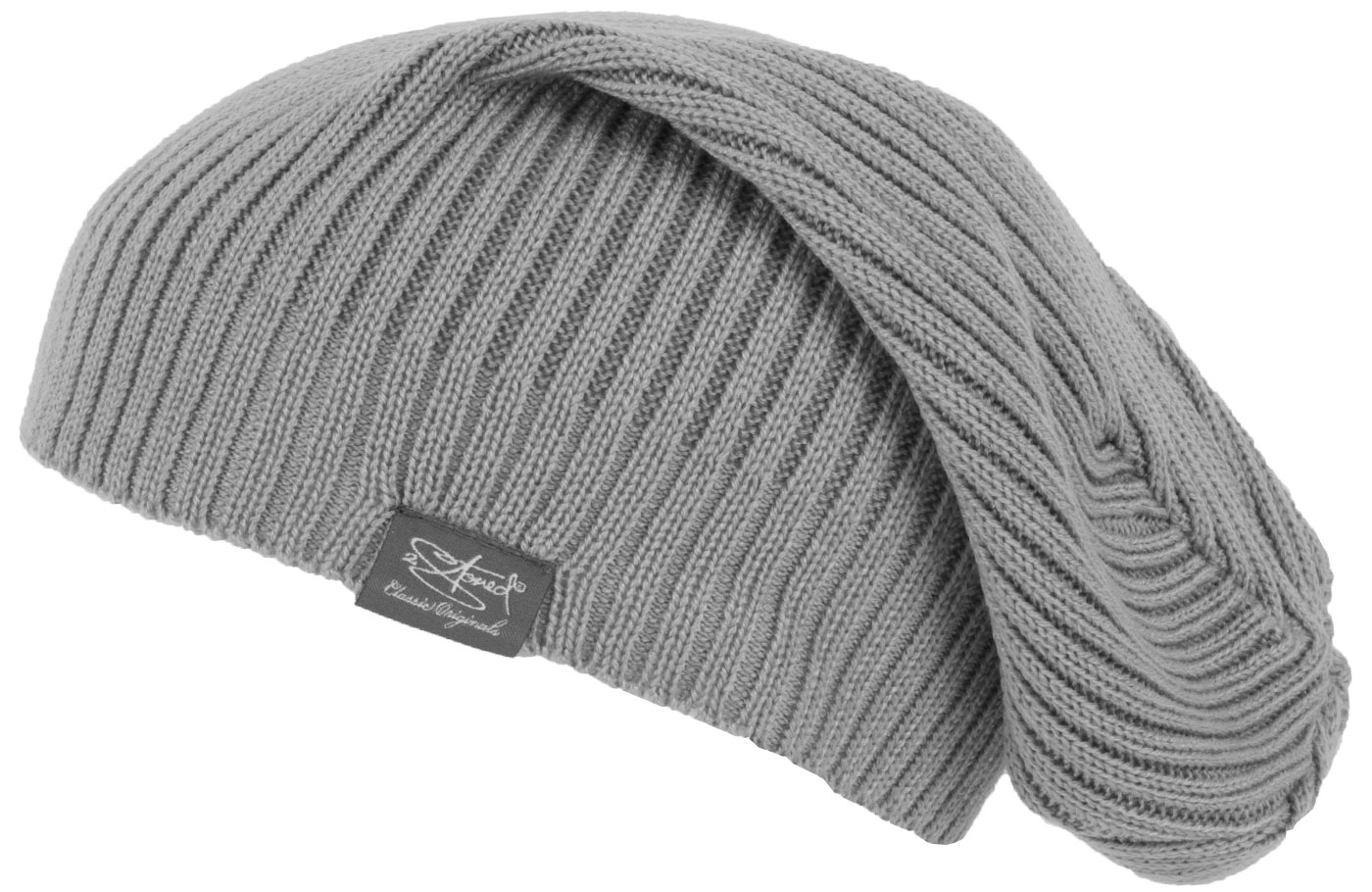 Bild von Original 2stoned Santa Monica Long Beanie in Silbergrau