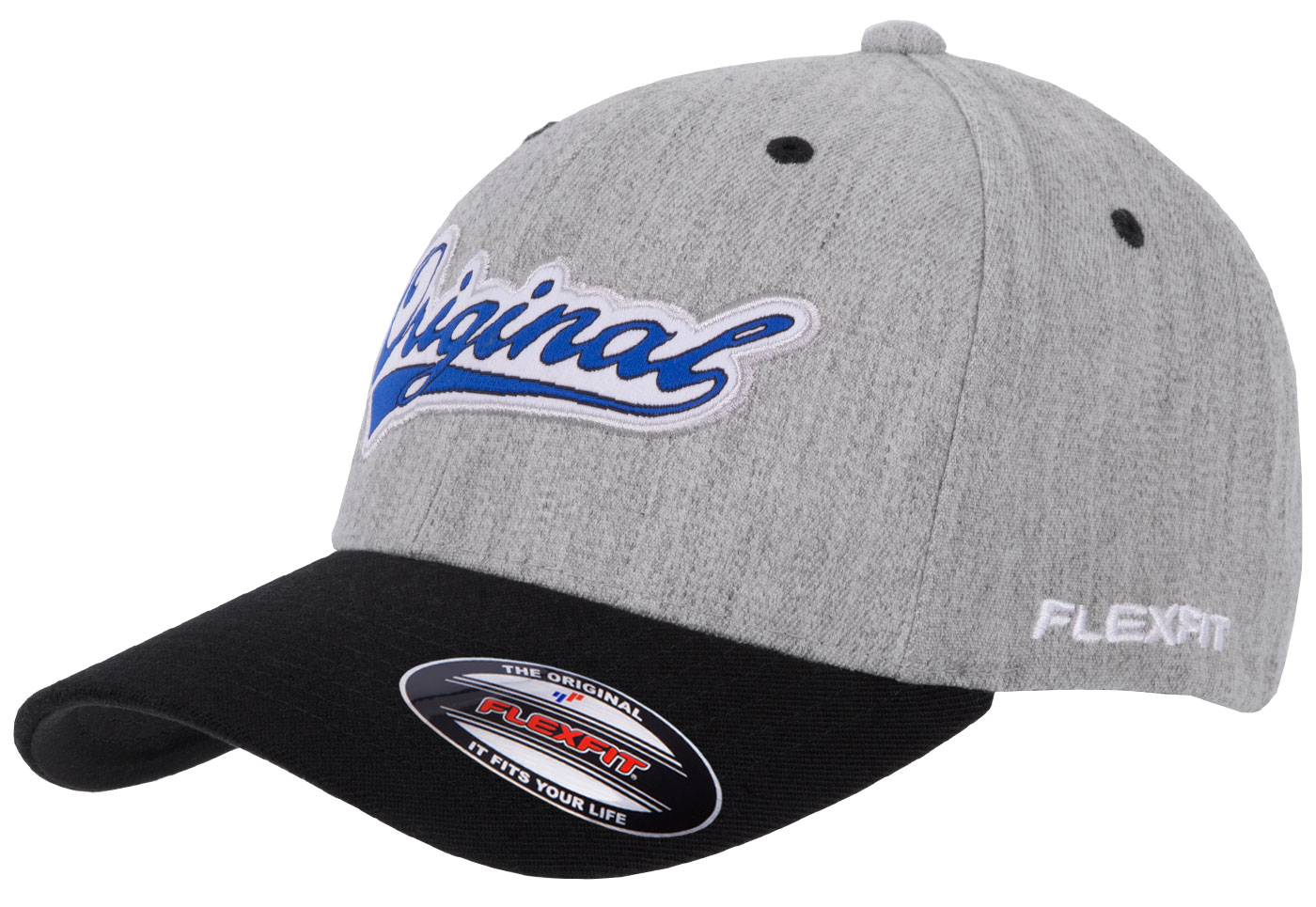 Bild von Original Flexfit Cap Basecap in Grau-Schwarz, Limited Edition