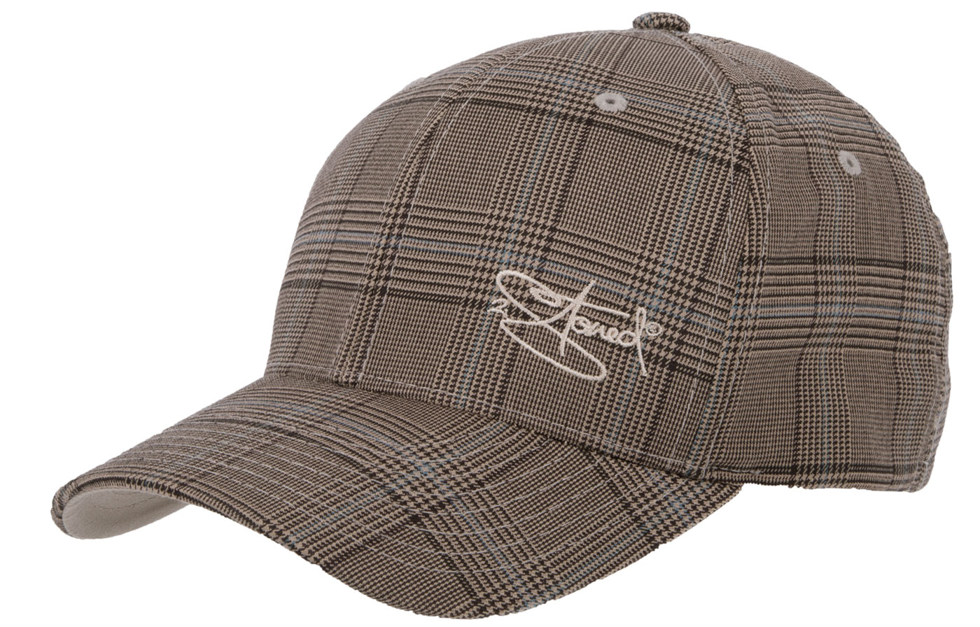 Bild von Original Flexfit Cap Glen Check in Braun-Khaki mit Stick Classic Logo