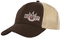 Bild von Retro Trucker Cap mit Stick Rudeboy Stylee in Schwarz