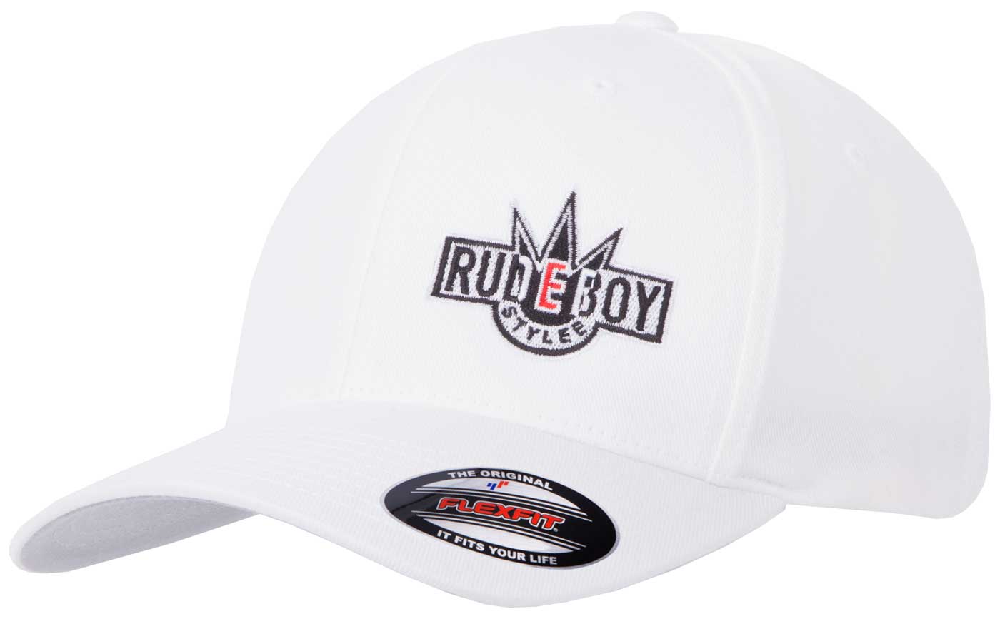 Bild von Baseball Cap Flexfit Fullcap in Weiss von Rudeboy Stylee