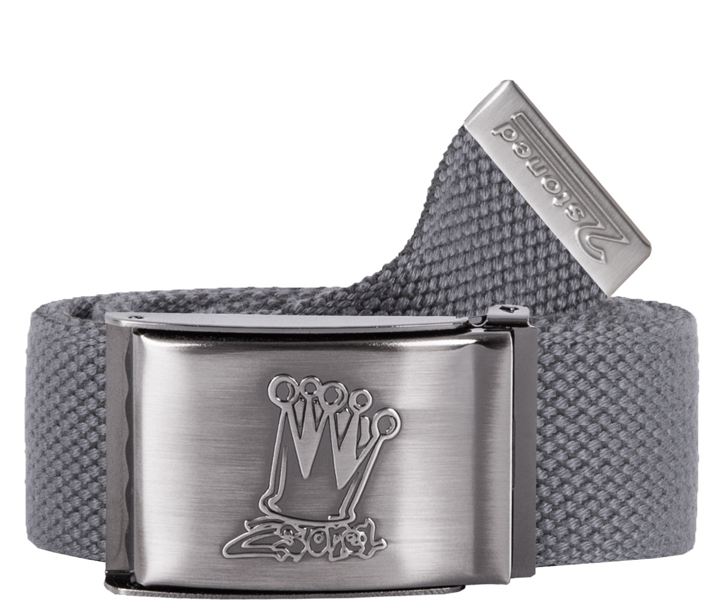 Bild von Breiter Gürtel Stoffgürtel Crown in Dark Grey von 2stoned