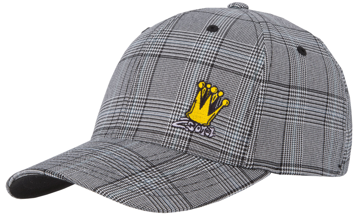 Bild von Original Flexfit Cap Glen Check in Schwarz-Weiss mit Stick Crown