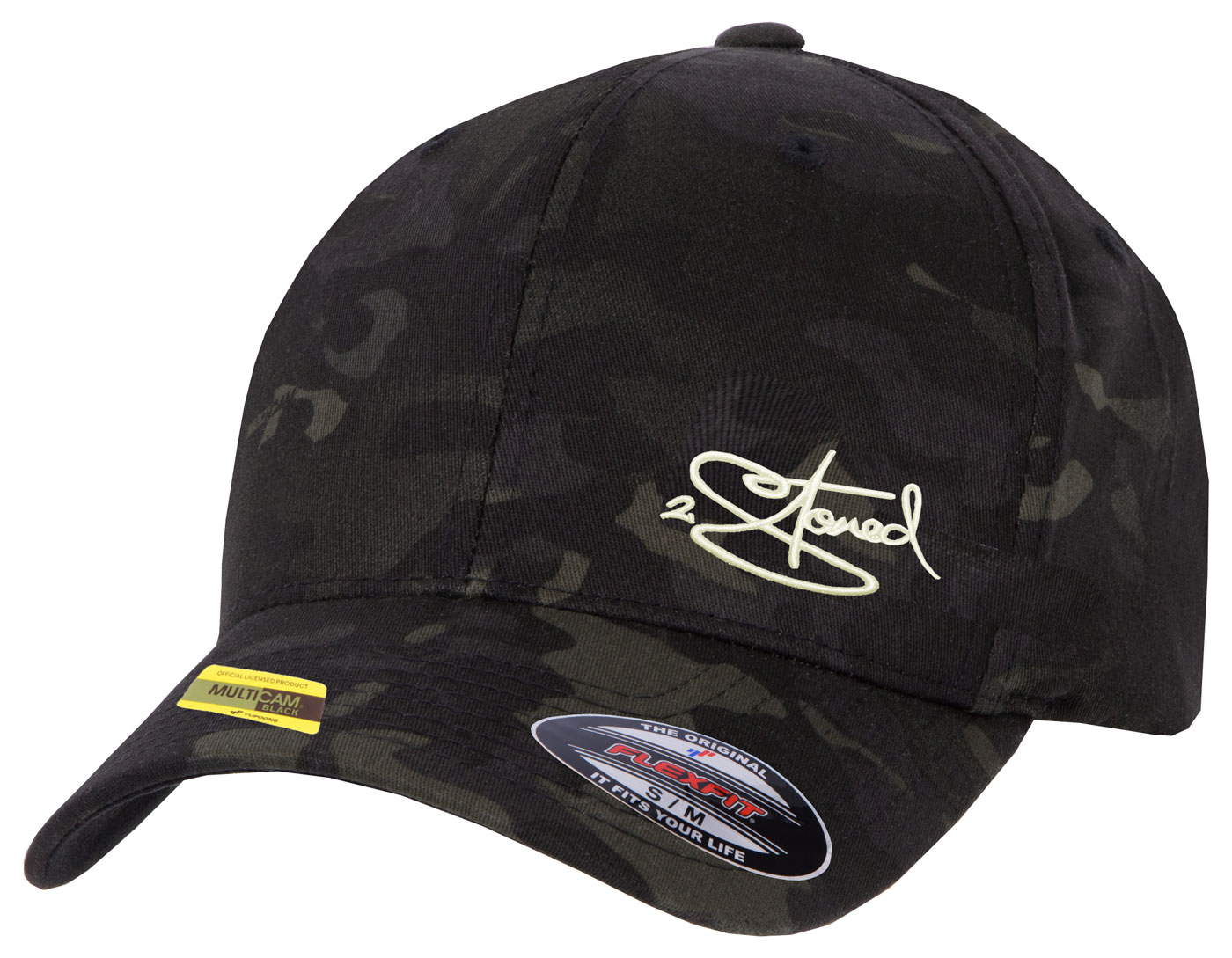 2-Stoned Markenshop. Baseballkappe Cap Flexfit Multicam Black