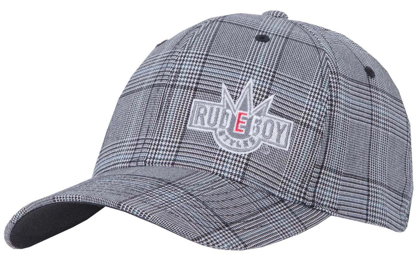 Bild von Original Flexfit Cap Glen Check in Schwarz-Weiss mit Stick Rudeboy Stylee