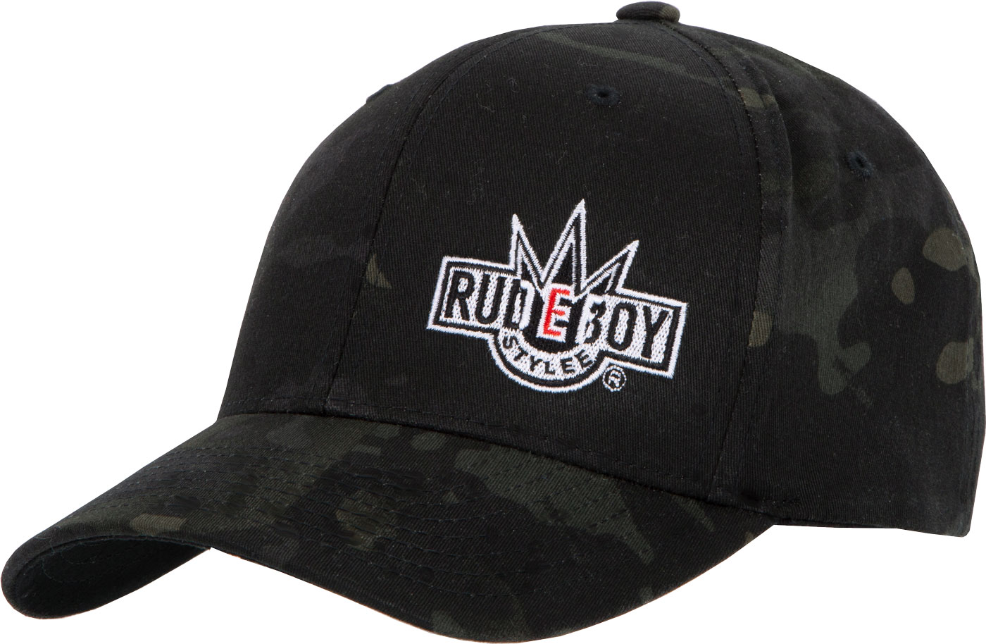 Bild von Baseball Cap Flexfit Multicam Black mit Stick Rudeboy Stylee