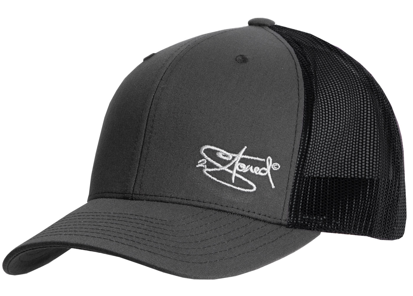 Bild von Original Flexfit Retro Trucker Snapback Cap in Dunkelgrau-Schwarz