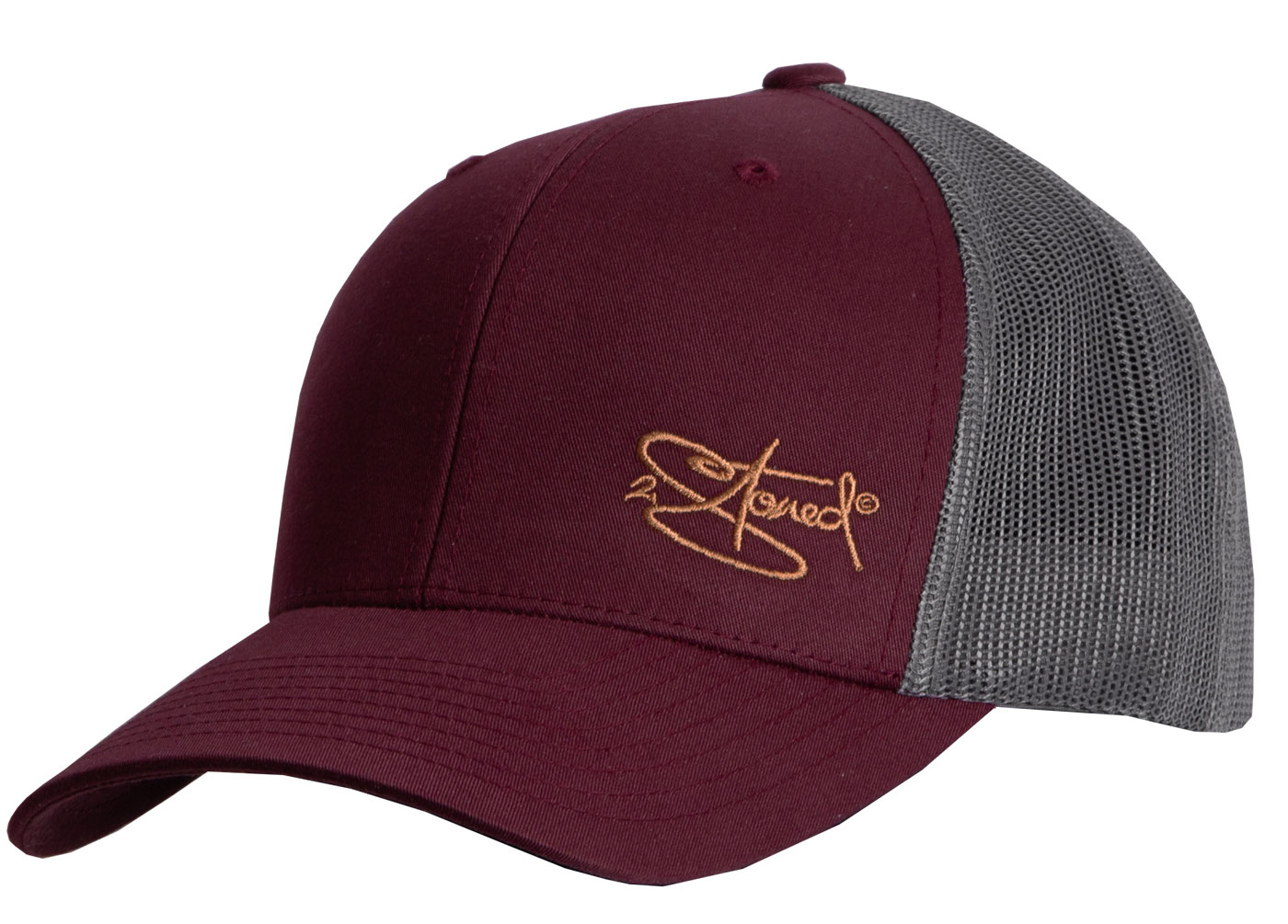 Bild von Original Flexfit Retro Trucker Snapback Cap in Bordeaux-Grau