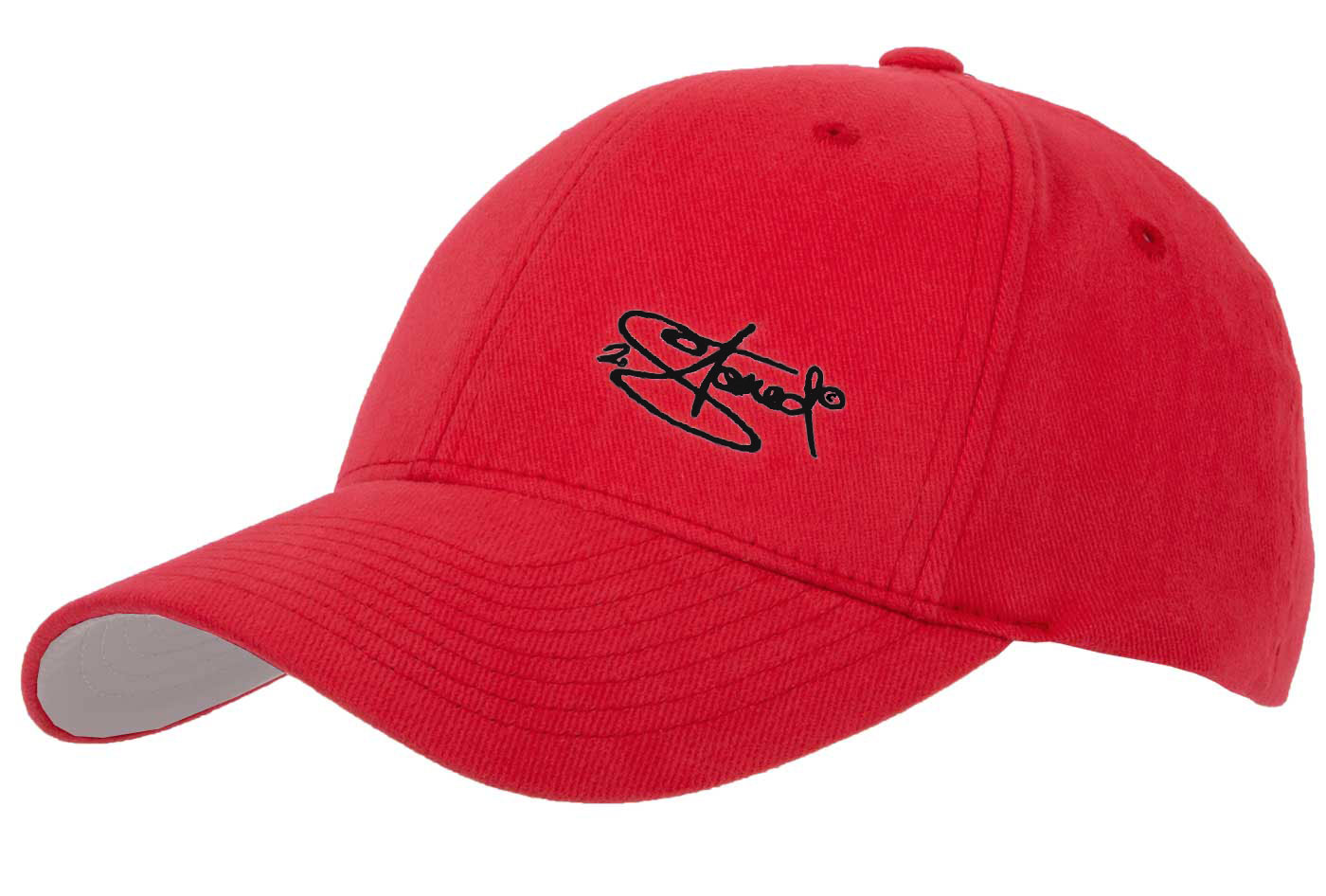 Bild von Baseball Cap Flexfit Fullcap CLASSIC LOGO Black in Rot von 2stoned