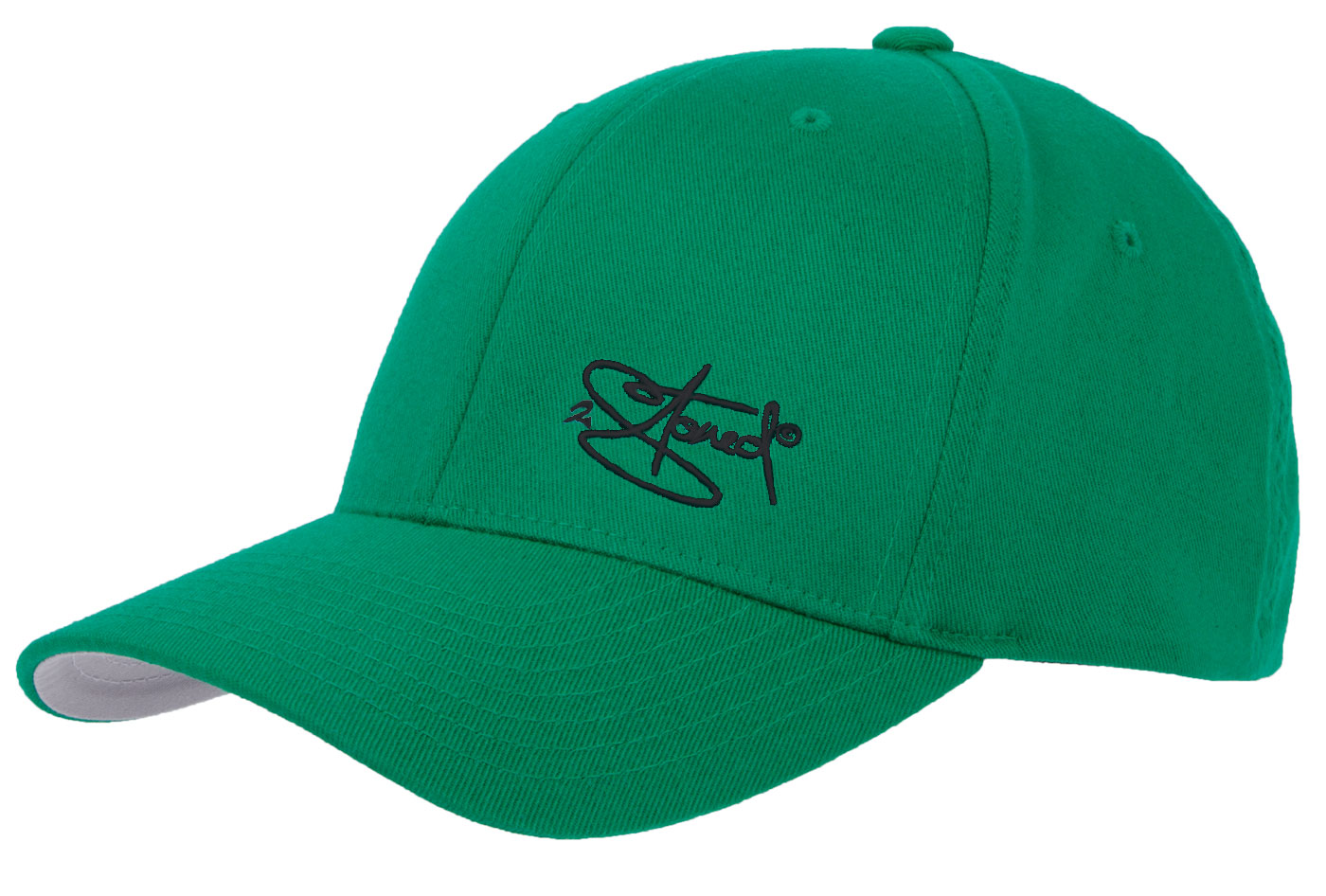 Bild von Baseball Cap Flexfit Fullcap CLASSIC LOGO Black in Peppergreen von 2stoned