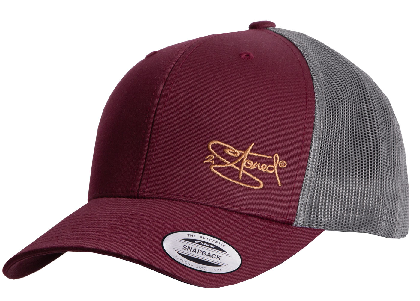 Bild von Original Flexfit Retro Trucker Snapback Cap in Bordeaux-Grau