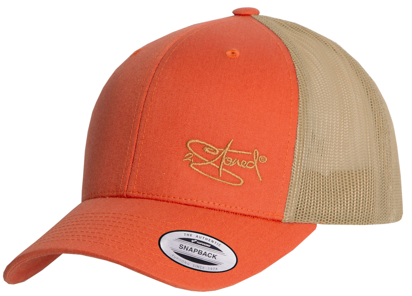 Bild von Original Flexfit Retro Trucker Snapback Cap in Orange-Khaki