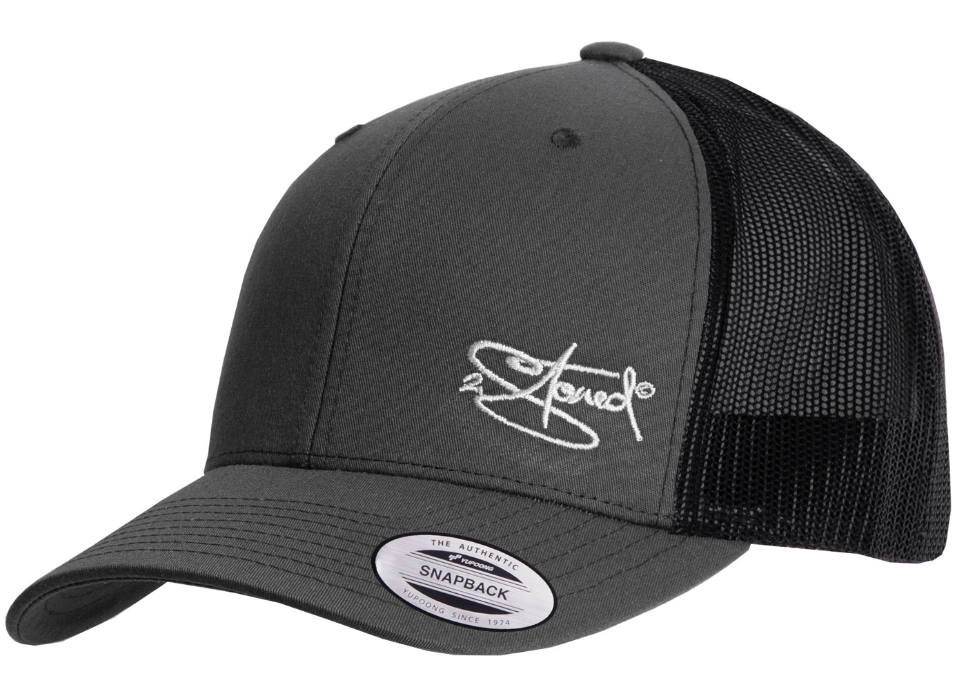 Bild von Original Flexfit Retro Trucker Snapback Cap in Dunkelgrau-Schwarz