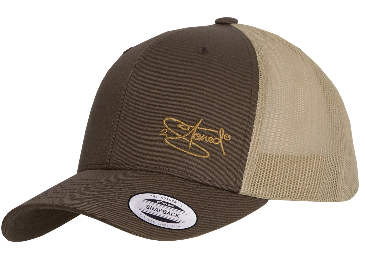 Bild von Original Flexfit Retro Trucker Snapback Cap in Braun-Khaki
