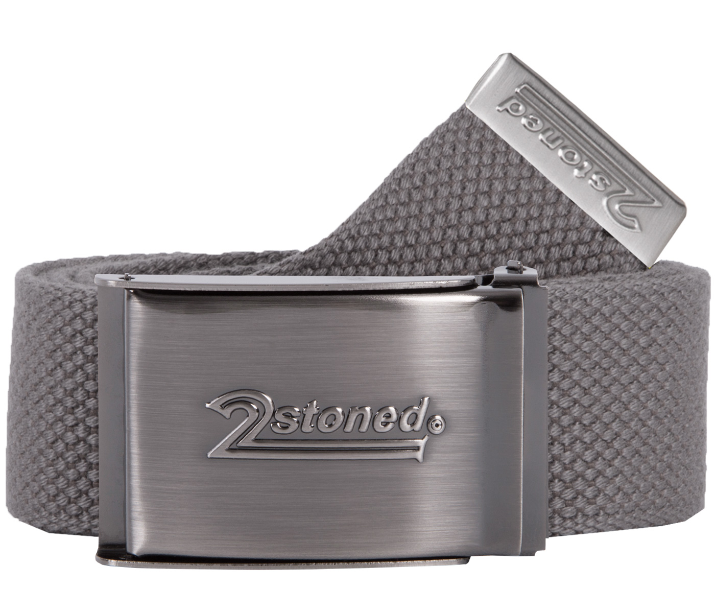 Bild von  Breiter Gürtel Stoffgürtel SPEED in Grau von 2stoned