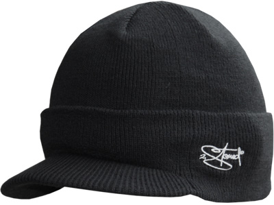 Bild von Original 2stoned Visor Beanie Cap Deluxe in Schwarz